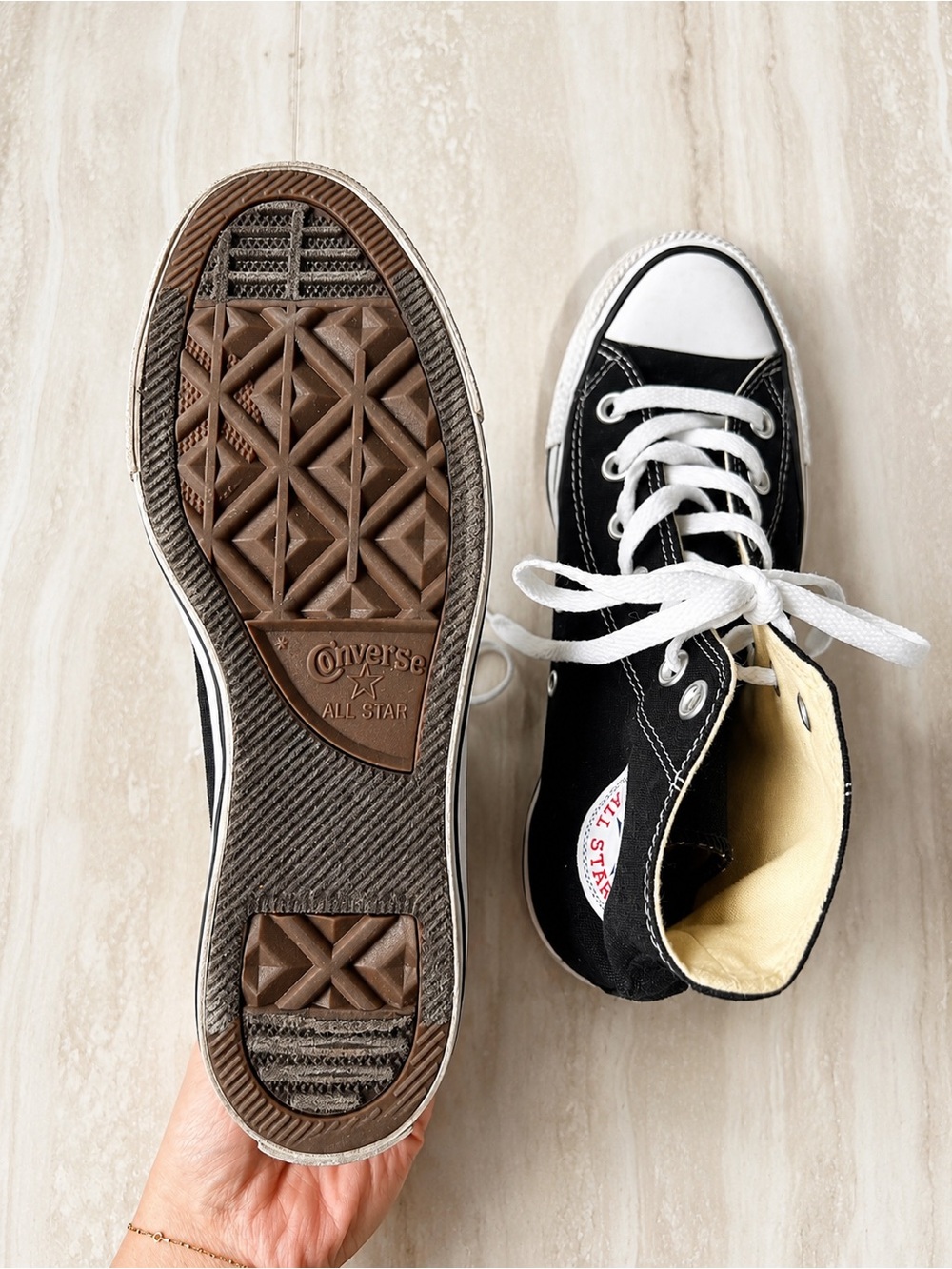 Converse High Top Sneakers - Black & White - Picture 2 of 3